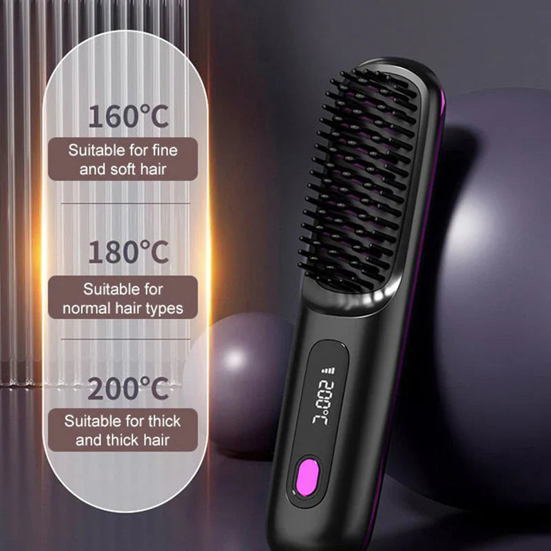 🎁Flash Sale(🚀50%OFF)💖Cordless Ceramic Heated Hair Straightening Comb